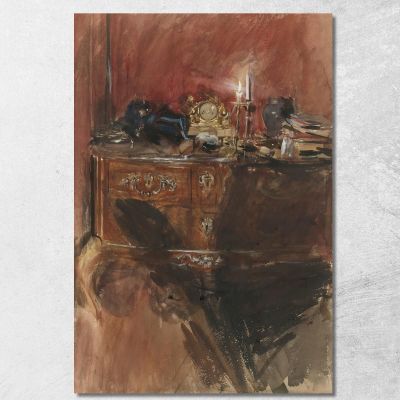 View Of An Interior With A Louis Xv Commode Giovanni Boldini gbd89 canvas print 