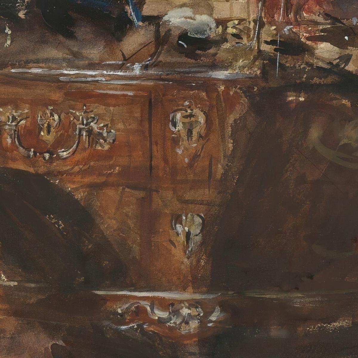 View Of An Interior With A Louis Xv Commode Giovanni Boldini gbd89 canvas print