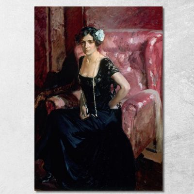 Clotilde In Evening Dress Joaquín Sorolla jsr22 canvas print 