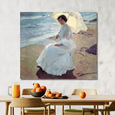 Clotilde On The Beach Joaquín Sorolla jsr23 canvas print 