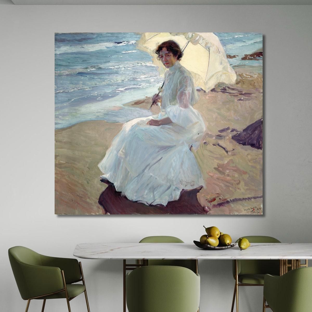 Clotilde On The Beach Joaquín Sorolla jsr23 canvas print 