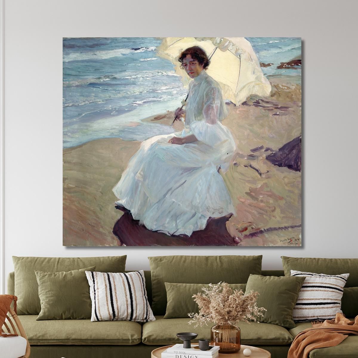 Clotilde On The Beach Joaquín Sorolla jsr23 canvas print 