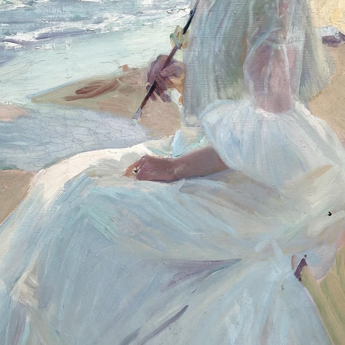 Clotilde On The Beach Joaquín Sorolla jsr23 canvas print