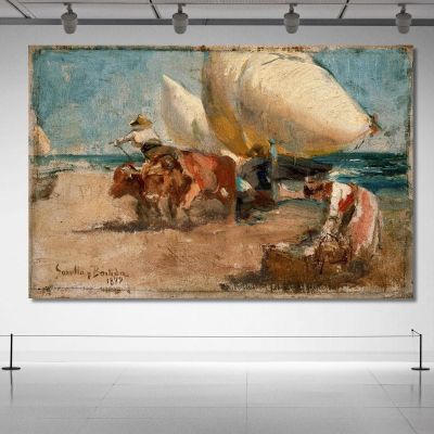 Beach Scene 2 Joaquín Sorolla jsr34 canvas print 