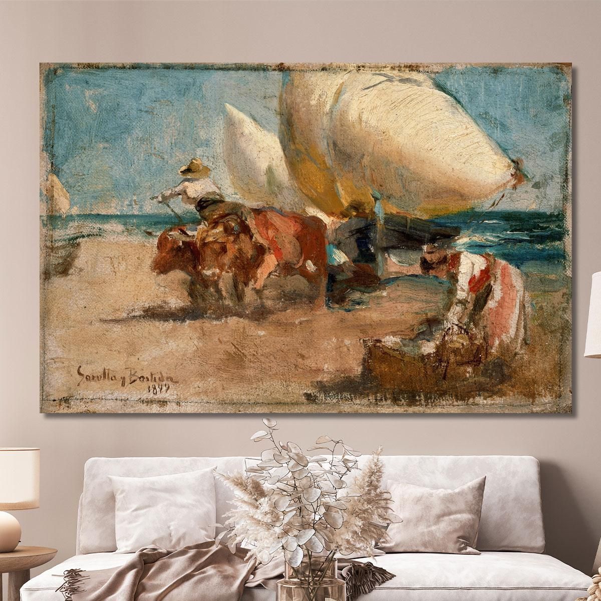 Beach Scene 2 Joaquín Sorolla jsr34 canvas print 