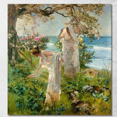 Greek Girls On The Shore Joaquín Sorolla jsr42 canvas print 