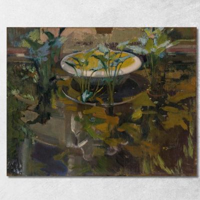 Sorolla House Garden Reflection In The Fountain Of Confidences' Joaquín Sorolla jsr45 canvas print 