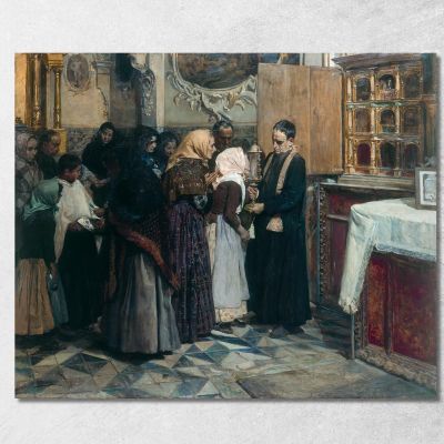 Kissing The Relic Joaquín Sorolla jsr48 canvas print 
