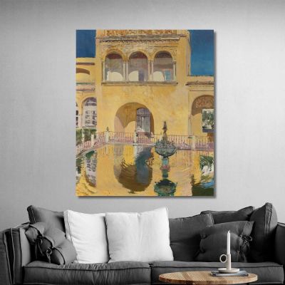 Palace Of Charles V Alcazar Of Seville Joaquín Sorolla jsr74 canvas print 