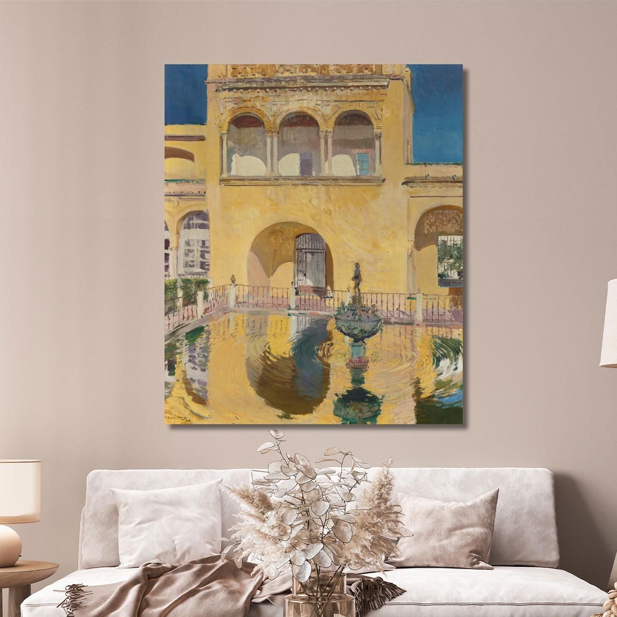 Palace Of Charles V Alcazar Of Seville Joaquín Sorolla jsr74 canvas print 