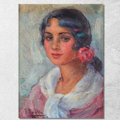Portrait Of A Woman Joaquín Sorolla jsr80 canvas print 
