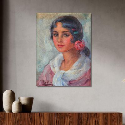Portrait Of A Woman Joaquín Sorolla jsr80 canvas print 