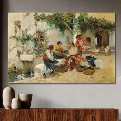 Selling Melons Joaquín Sorolla jsr98 canvas print 
