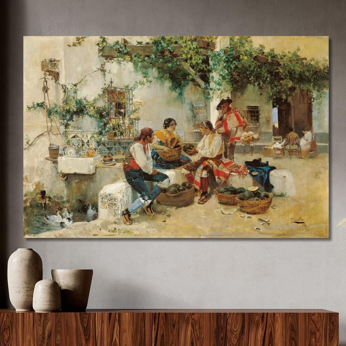 Selling Melons Joaquín Sorolla jsr98 canvas print 