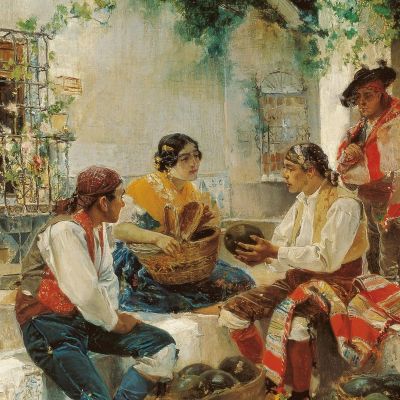 Selling Melons Joaquín Sorolla jsr98 canvas print