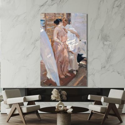The Pink Robe. After The Bath Joaquín Sorolla jsr109 canvas print 