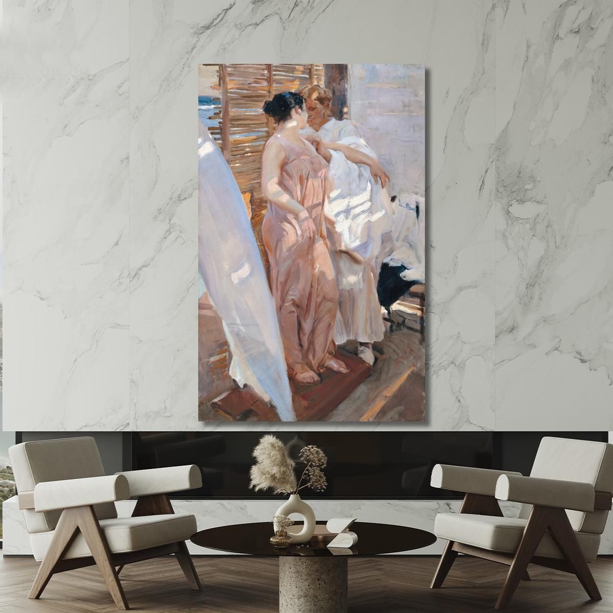 The Pink Robe. After The Bath Joaquín Sorolla jsr109 canvas print 