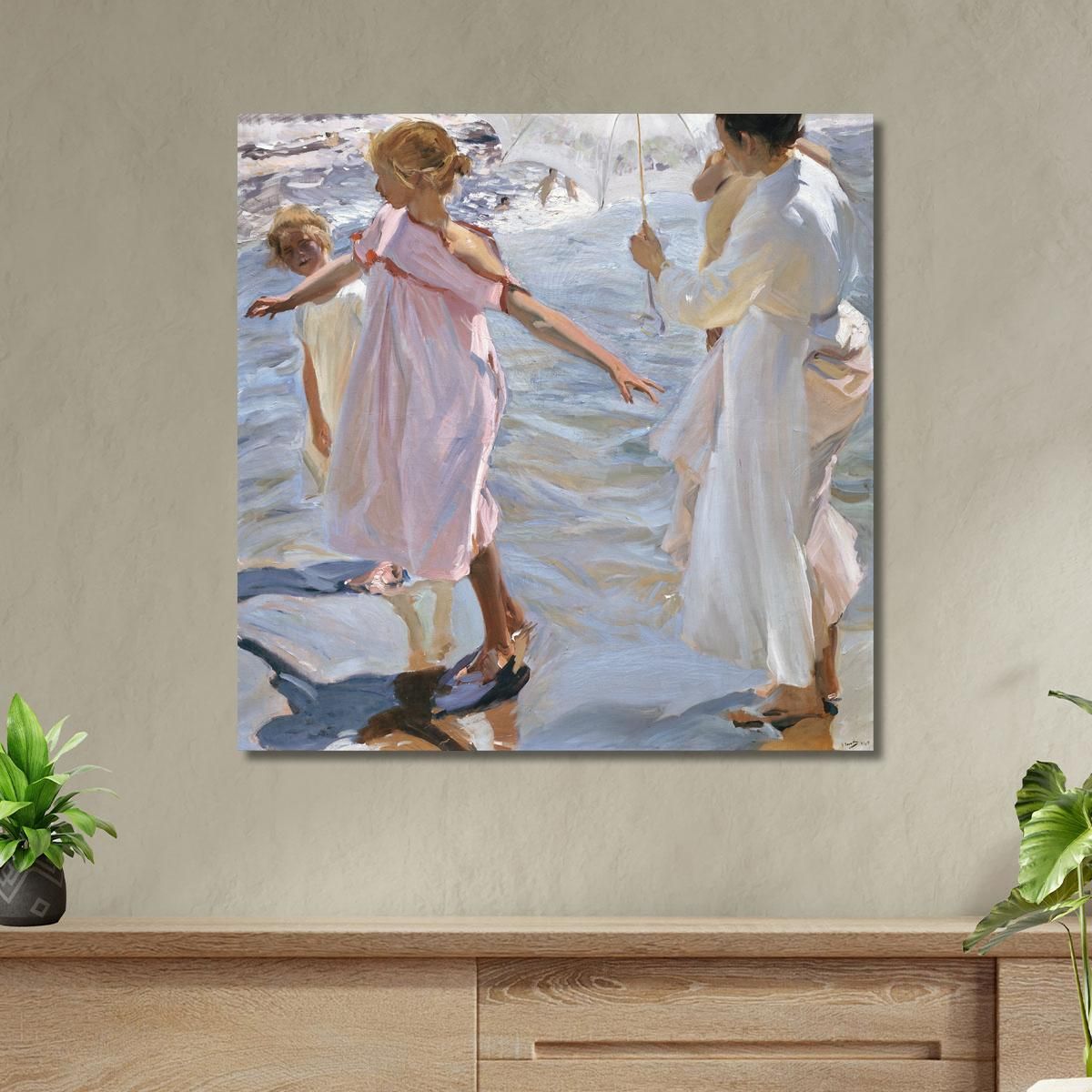 Time For A Bathe Valencia Joaquín Sorolla jsr114 canvas print 