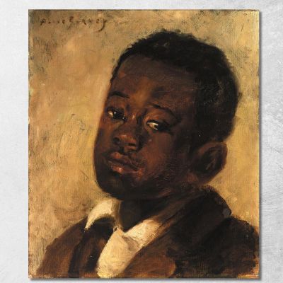 Head Of A Negro Boy Alice Pike Barney apb34 canvas print 