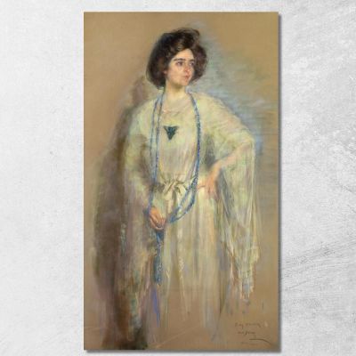 Laura In Whites Alice Pike Barney apb61 canvas print 