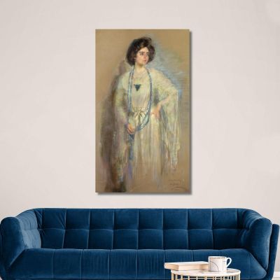 Laura In Whites Alice Pike Barney apb61 canvas print 