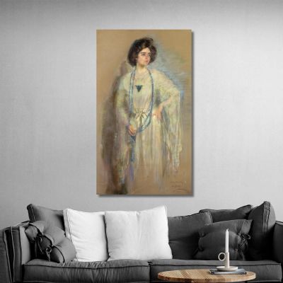 Laura In Whites Alice Pike Barney apb61 canvas print 