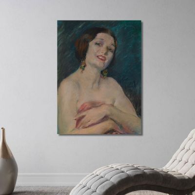 Model Holding Drapery Alice Pike Barney apb76 canvas print 
