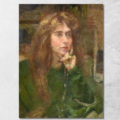Natalie With Necklace Alice Pike Barney apb84 canvas print