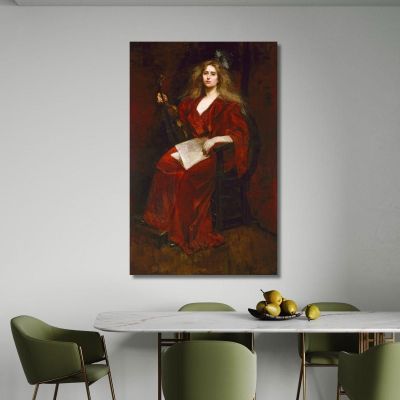Natalie With Violin Alice Pike Barney apb85 canvas print 