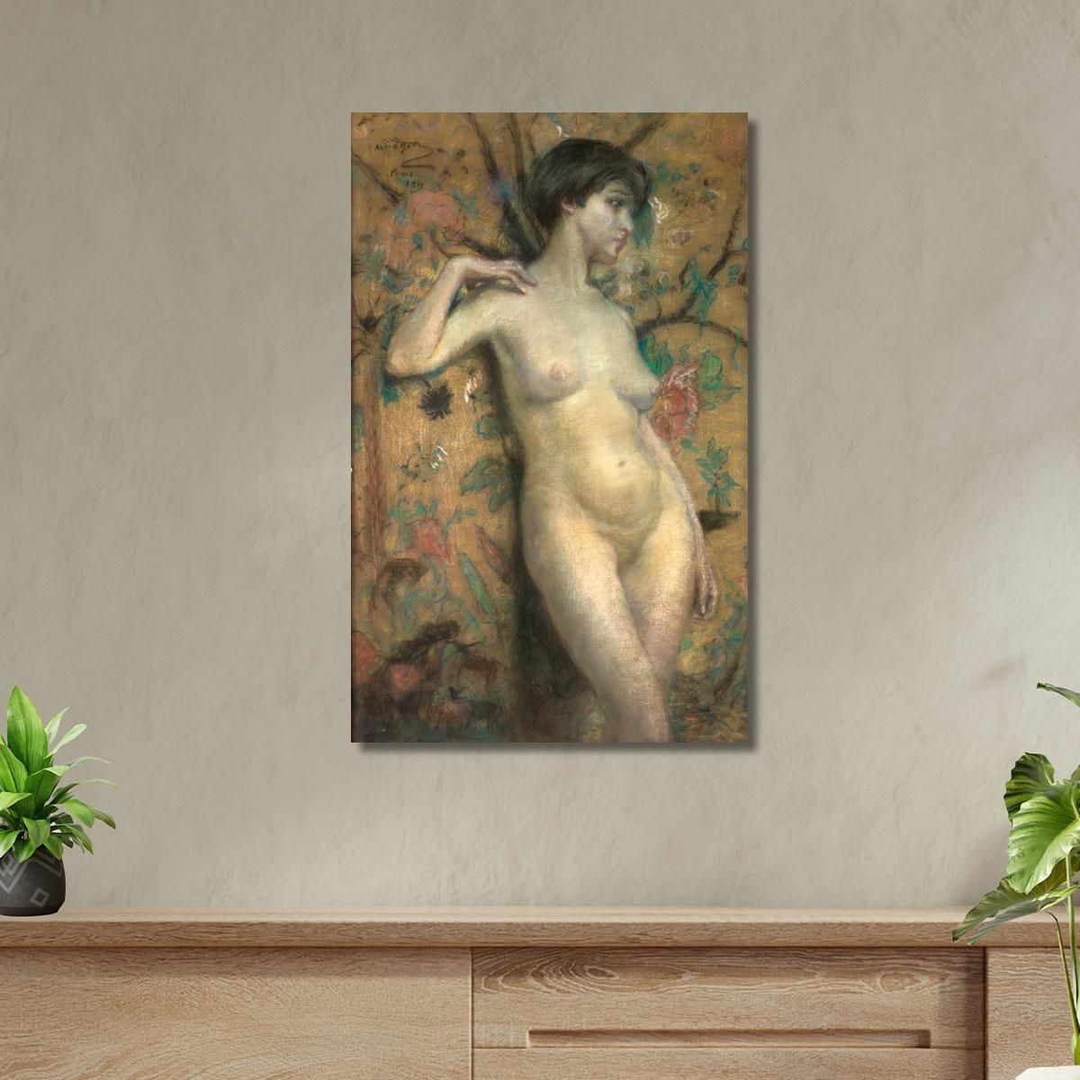 Nude Against Screen Alice Pike Barney apb87 canvas print 