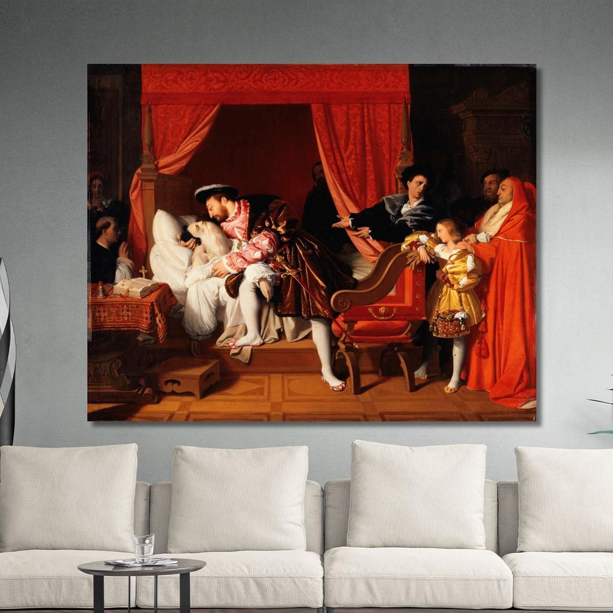 Francis I Receives Leonardo Da Vinci'S Last Sighs Jean Auguste Dominique Ingres jad10 canvas print 