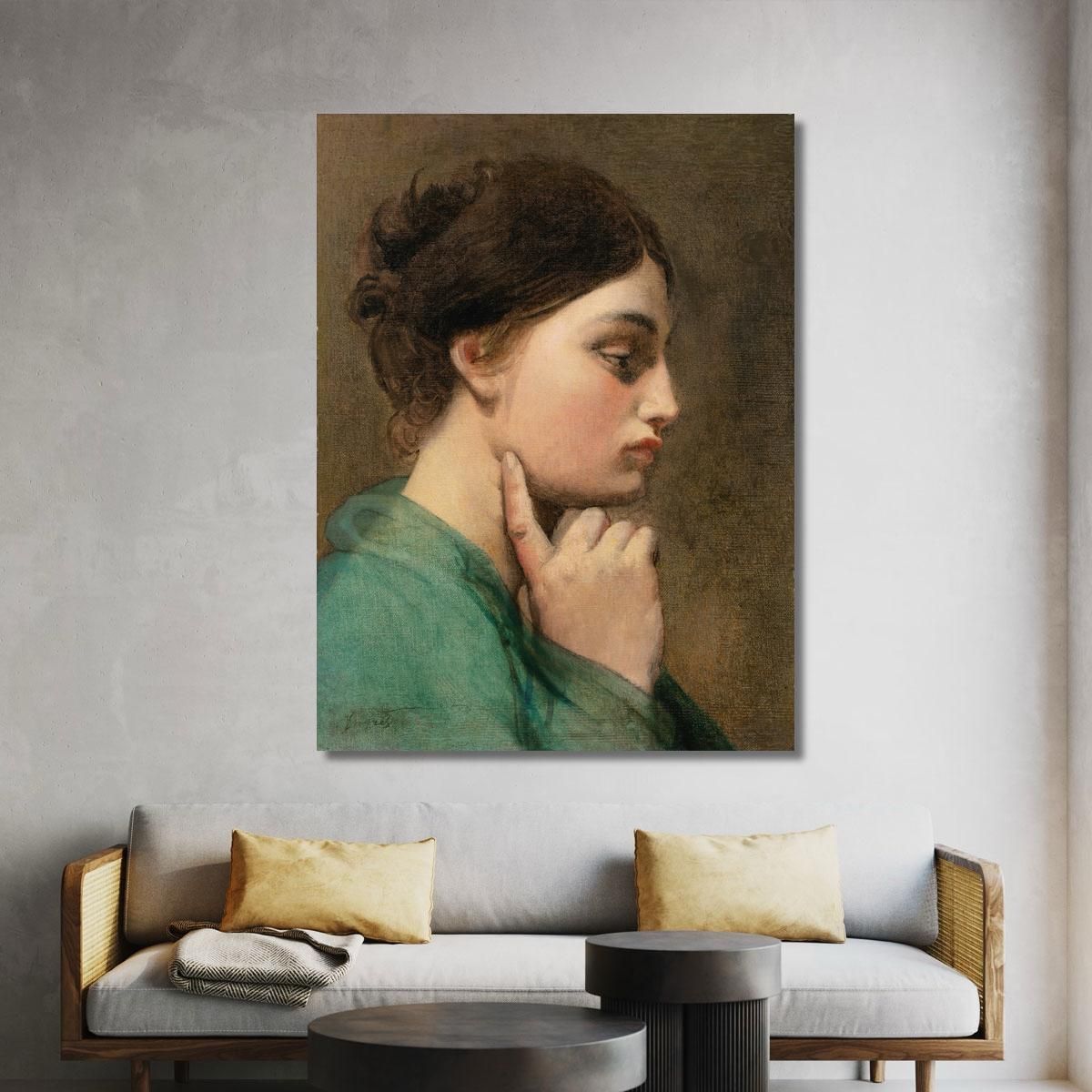 Odyssey Study Of The Figure For The Apotheosis By Homer Jean Auguste Dominique Ingres jad26 canvas print 