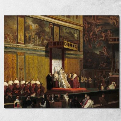 Pope Pius Vii In The Sistine Chapel Jean Auguste Dominique Ingres jad29 canvas print 