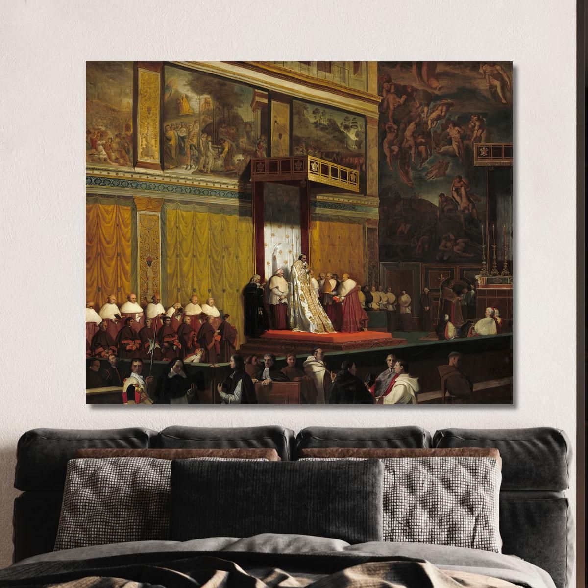 Pope Pius Vii In The Sistine Chapel Jean Auguste Dominique Ingres jad29 canvas print 