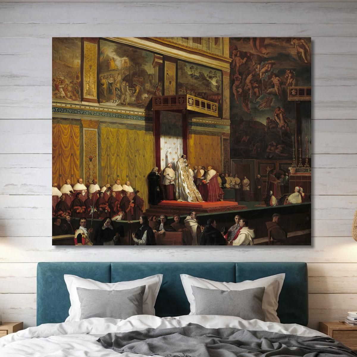Pope Pius Vii In The Sistine Chapel Jean Auguste Dominique Ingres jad29 canvas print 