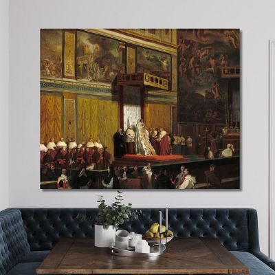 Pope Pius Vii In The Sistine Chapel Jean Auguste Dominique Ingres jad29 canvas print 