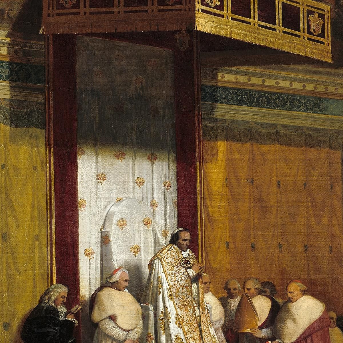 Pope Pius Vii In The Sistine Chapel Jean Auguste Dominique Ingres jad29 canvas print