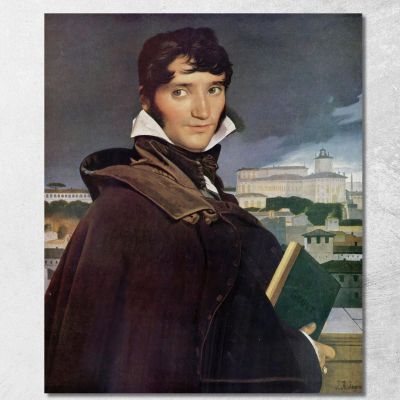 Portrait Of François Marius Granet Jean Auguste Dominique Ingres jad34 canvas print 