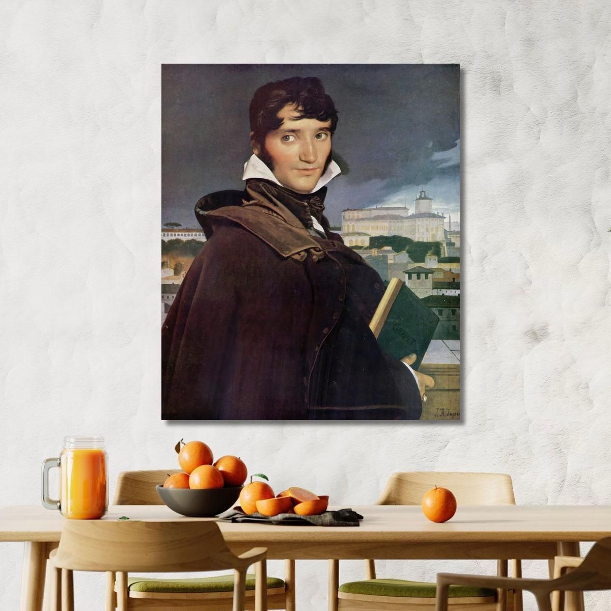 Portrait Of François Marius Granet Jean Auguste Dominique Ingres jad34 canvas print 
