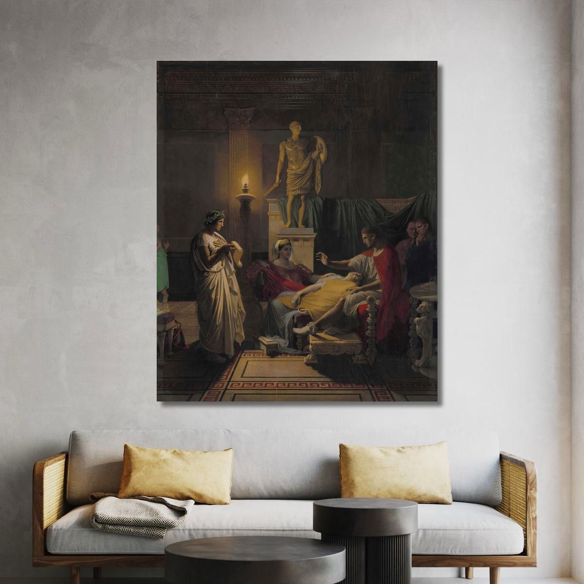 Virgil Reading From The Aeneid Jean Auguste Dominique Ingres jad51 canvas print 