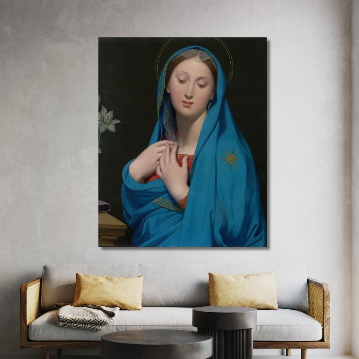 Virgin Of The Adoption Jean Auguste Dominique Ingres jad52 canvas print 