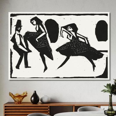 Acrobatic Dance 1911 Ernst Ludwig Kirchner elk1 canvas print 