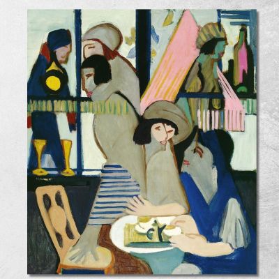 Cafe 1928 Ernst Ludwig Kirchner elk11 canvas print 
