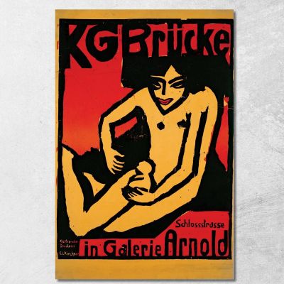 Poster For The Exhibition For The Artists Group Die Brucke Ernst Ludwig Kirchner elk33 canvas print 