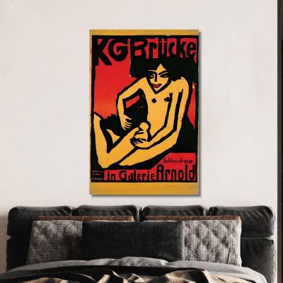 Poster For The Exhibition For The Artists Group Die Brucke Ernst Ludwig Kirchner elk33 canvas print 