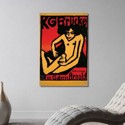 Poster For The Exhibition For The Artists Group Die Brucke Ernst Ludwig Kirchner elk33 canvas print 