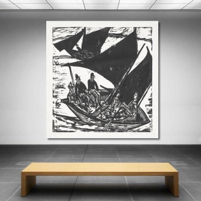 Sailboats At Fehmarn 1914 Ernst Ludwig Kirchner elk38 canvas print 