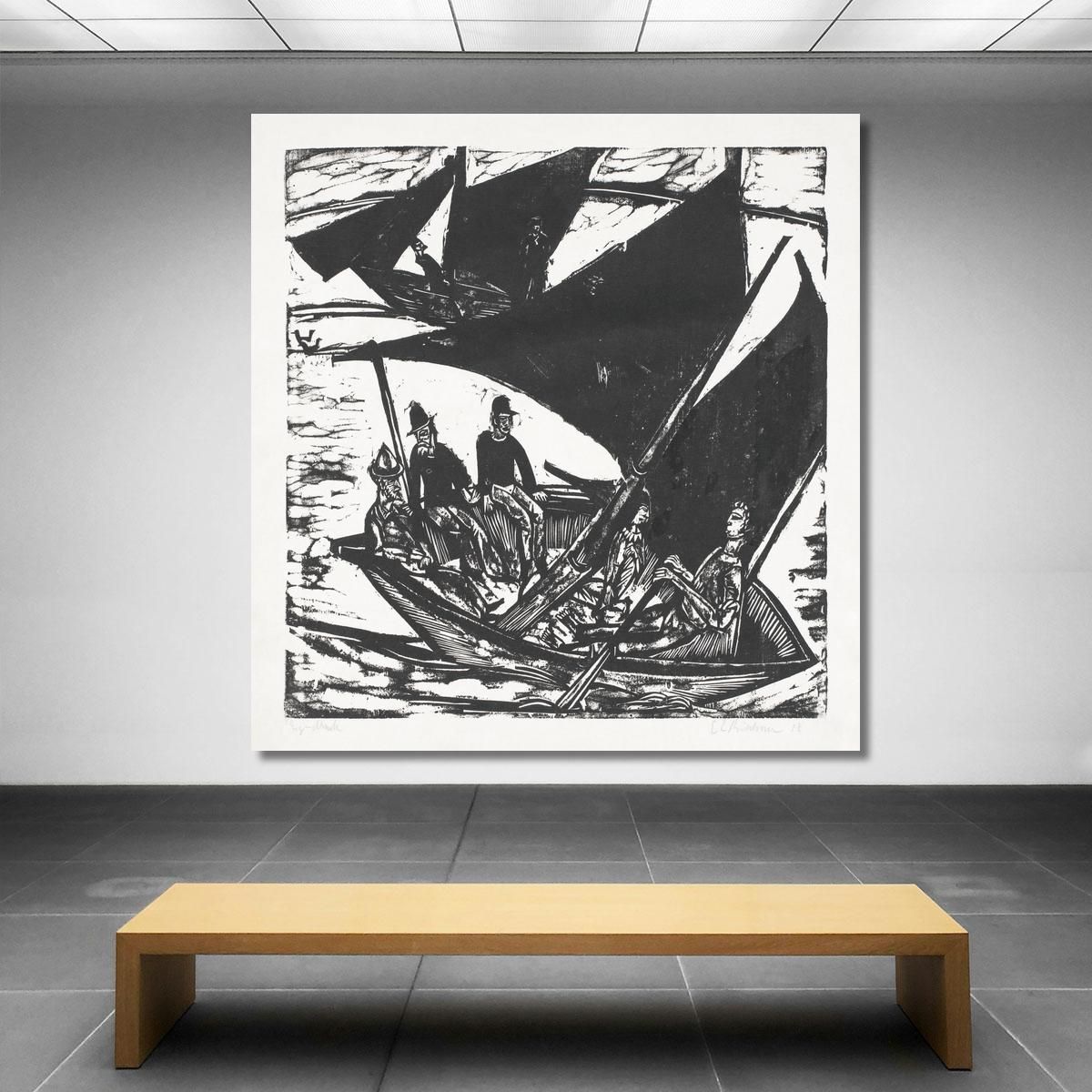 Sailboats At Fehmarn 1914 Ernst Ludwig Kirchner elk38 canvas print 