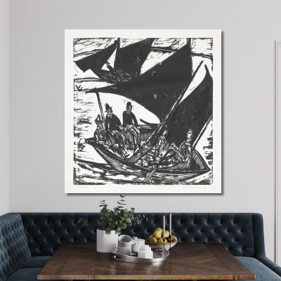Sailboats At Fehmarn 1914 Ernst Ludwig Kirchner elk38 canvas print 