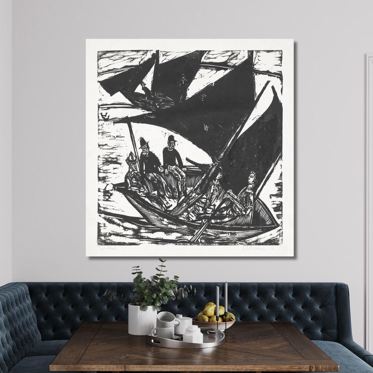 Sailboats At Fehmarn 1914 Ernst Ludwig Kirchner elk38 canvas print 